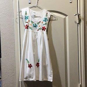 CREACIONES “Cari” Cotton Embroidered Dress